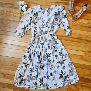 Vintage Pelleni Petites Floral Print Dress